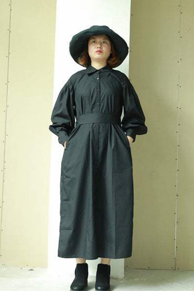 Vintage Black Shirt Dress With Belt