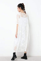 White Dress Silk Chiffon Dress