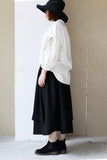 Women Asymmetrical Black Skirt