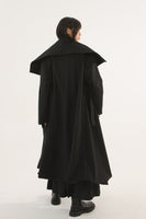 Women Winter Black Long Trench Coat