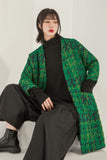 Women Winter Green Wool Coat