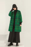 Women Winter Green Wool Coat