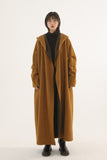 Women Winter Long Wool Hooded Coat