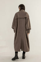Women Winter Long Wool Trench Coat